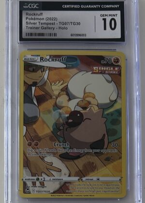 2023 Rockruff #TG07 Silver Tempest CGC10
