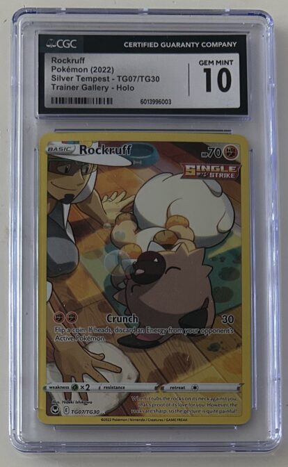 2023 Rockruff #TG07 Silver Tempest CGC10