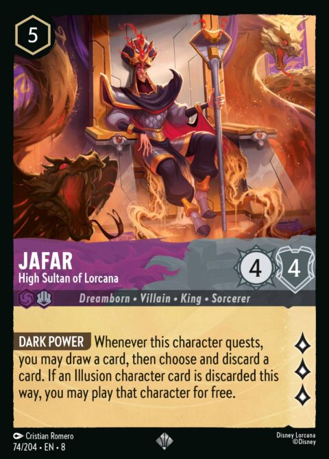Jafar - High Sultan of Lorcana - 8 #74 - Normal