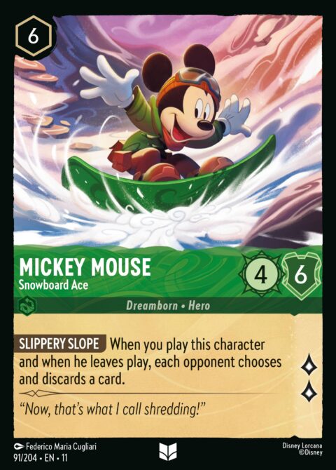 Mickey Mouse - Snowboard Ace - 11 #91 - Normal