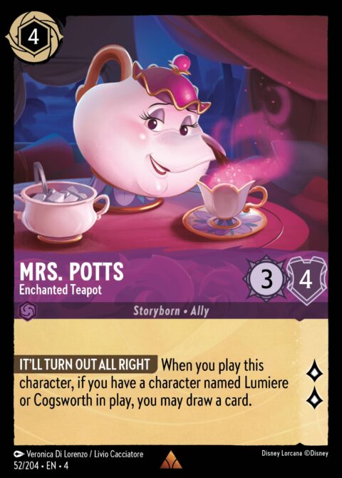 Mrs. Potts - Enchanted Teapot - 4 #52 - Normal