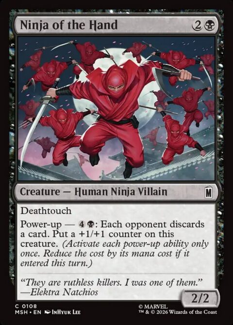 Ninja of the Hand - MSH #108 - Nonfoil
