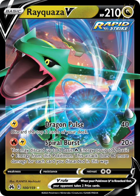 Rayquaza V - CRZ #100 - Holo
