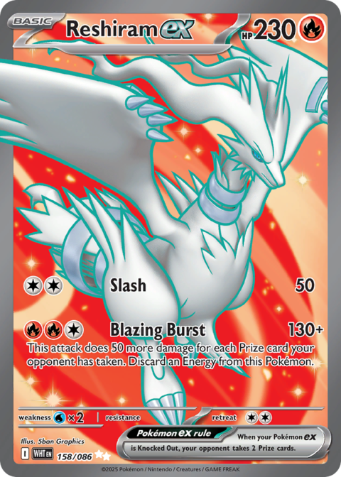 Reshiram ex - WHT #158 - Normal