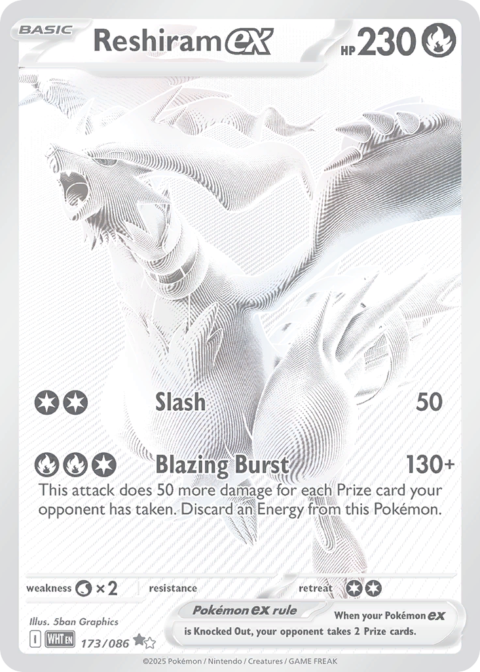 Reshiram ex - WHT #173 - Holo