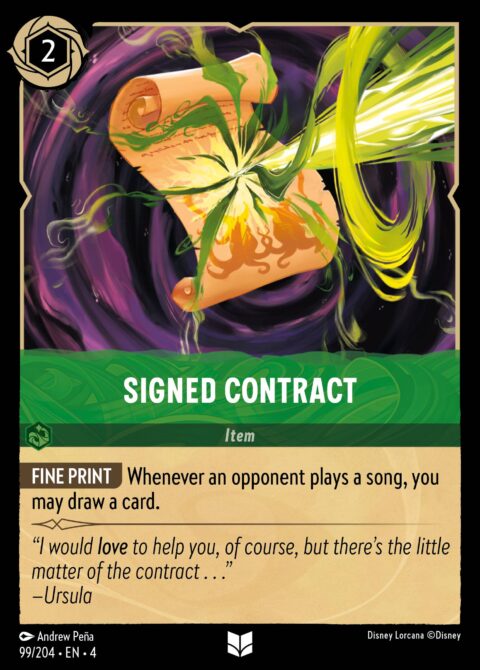 Signed Contract - 4 #99 - Normal