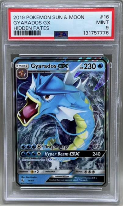 Gyarados GX #16 Hidden fates PSA 9