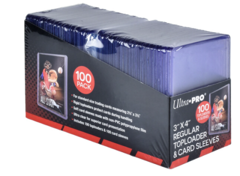 Toploader og sleeves 35PT - 100 stk 63,5 x 88,9 mm
