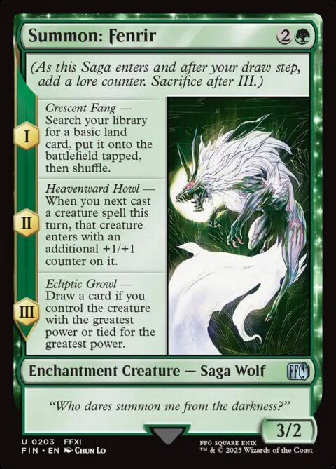 Summon: Fenrir - FIN #203 - Nonfoil