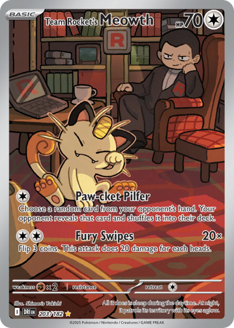 Team Rocket's Meowth - DRI #203