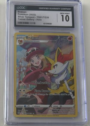 2022 Braixen #TG01 Silver tempest CGC 10