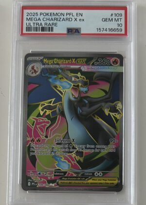 2025 Mega Charizard X ex #109 Phantasmal flames PSA10
