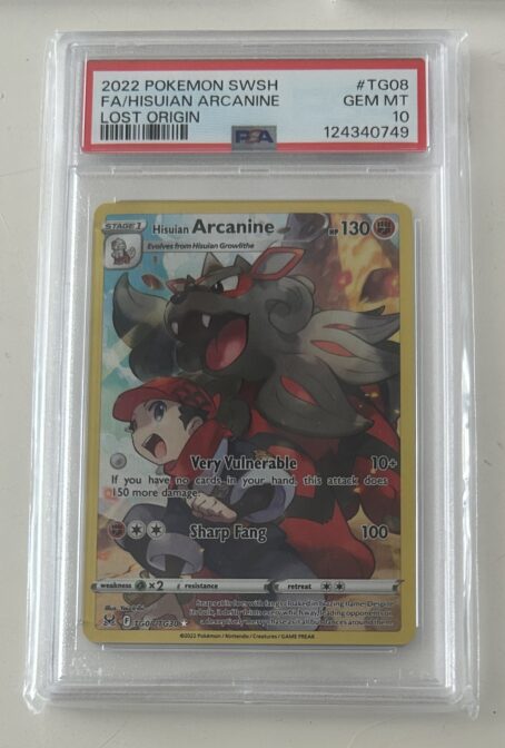 2022 Hisuian Arcanine #TG08 Lost Origin PSA 10