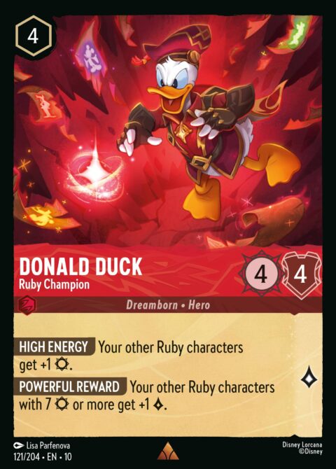 Donald Duck - Ruby Champion - 10 #121 - Foil