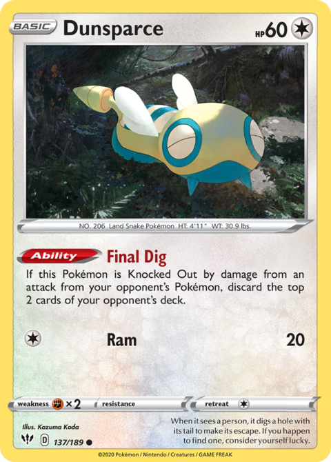 Dunsparce - DAA #137 - Normal