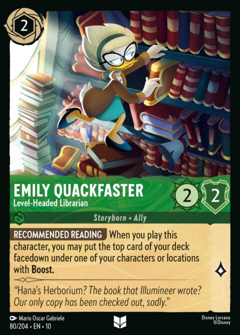 Emily Quackfaster - Level-Headed Librarian - 10 #80 - Foil