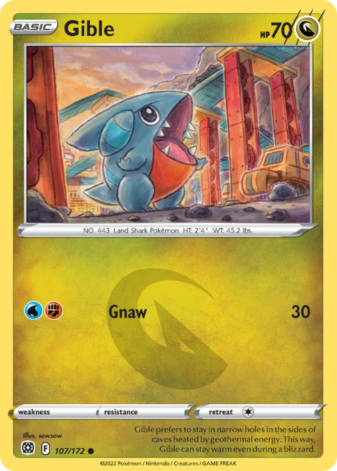 Gible - BRS #107 - Normal