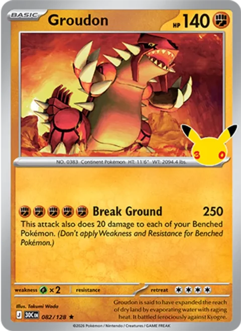 Groudon - 30C #082 - Normal