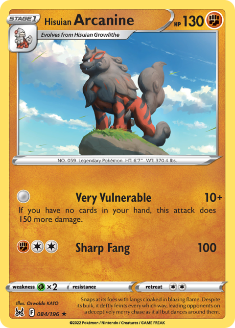 Hisuian Arcanine - LOR #84 - Normal