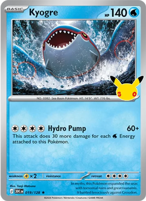 Kyogre - 30C #019 - Normal