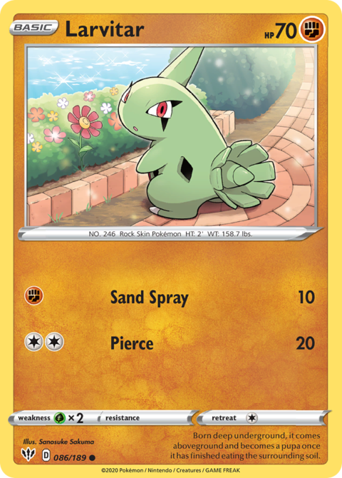 Larvitar - DAA #86 - Normal