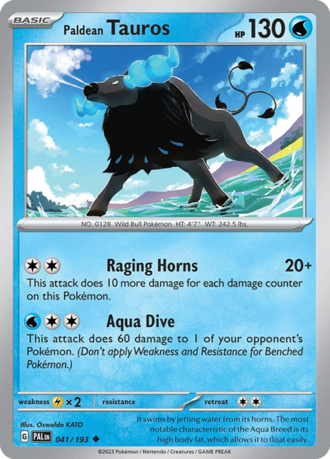 Paldean Tauros - PAL #41 - Normal