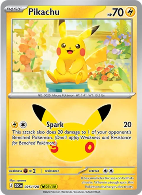 Pikachu - 30C #025 - Normal