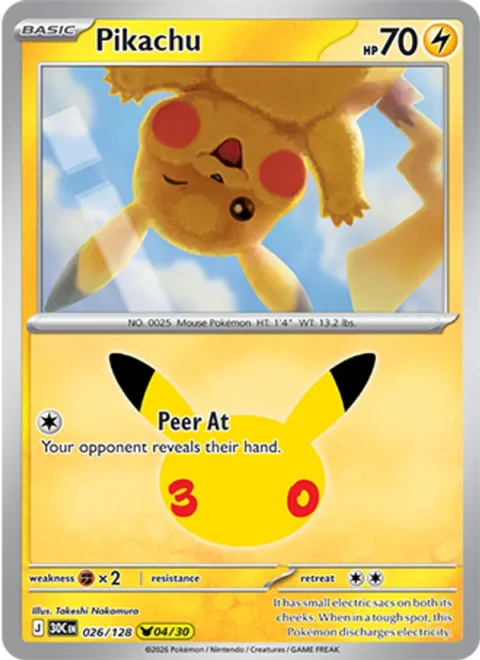 Pikachu - 30C #026 - Normal