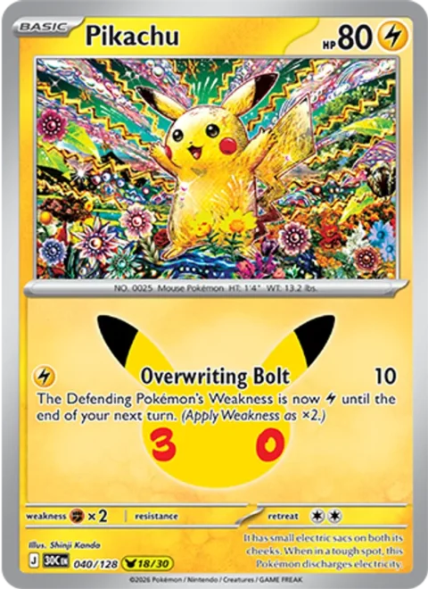 Pikachu - 30C #040 - Normal