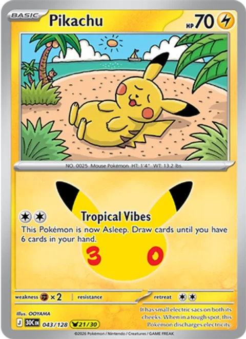 Pikachu - 30C #043 - Normal