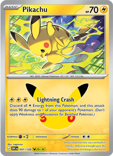 Pikachu - 30C #051 - Normal