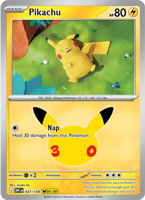 Pikachu - 30C #027 - Normal