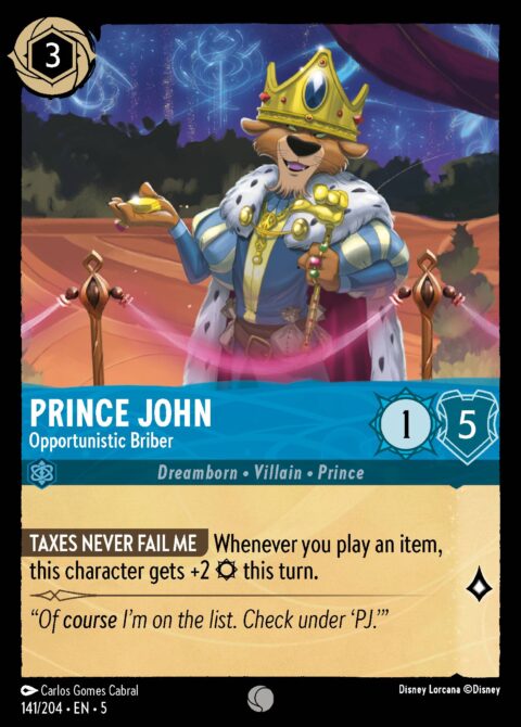 Prince John - Opportunistic Briber - 5 #141 - Normal