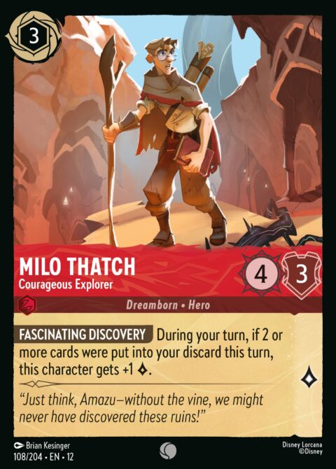 Milo Thatch - Courageous Explorer - 12 #108 - Normal